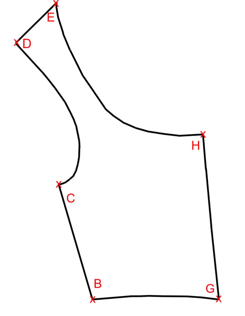 A la règle tracez : B-C, H